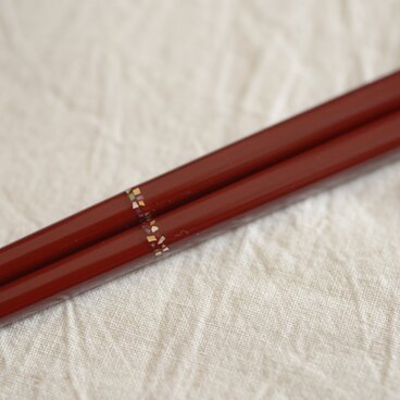 【受注制作】うるし塗箸　朱＜21.5cm or 23cm＞