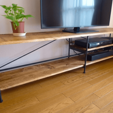 【送料無料（送料込価格）】 アイアン ウッド テレビラック DX（オーディオラック  カウンター下収納）《頑丈》《全面溶接》