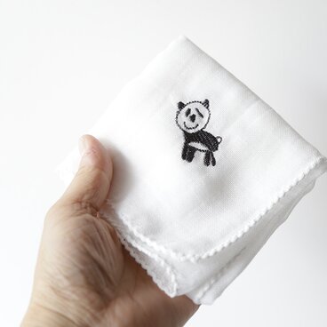 ガーゼハンカチ（パンダ）