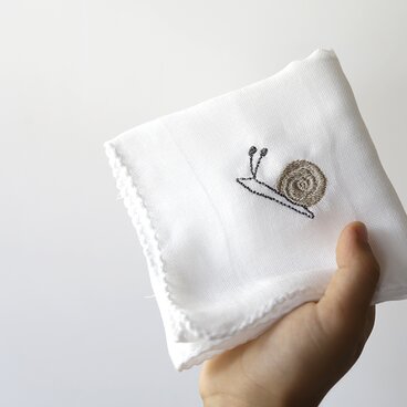 ガーゼハンカチ（カタツムリ）