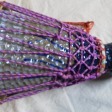 クレイジェンベ　瑠璃釉薬流しかけ　２０１２－８－１