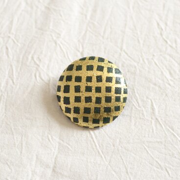和紙肌ブローチ 緑