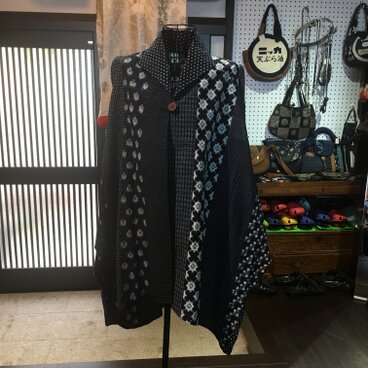 かすりパッチワーク前開きチュニック 11