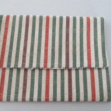 会津木綿の通帳入れ