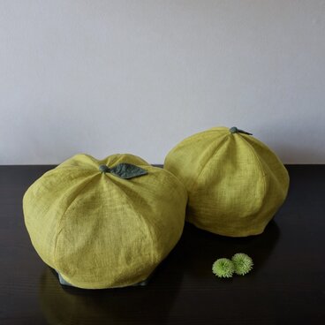 リバーシブルベレー帽 ゆず(子供用)右