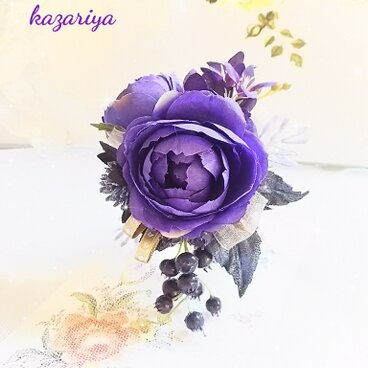 *＊irodoru*＊フラワーアンティーク＊*大人エレガントなデザインのローズコサージュ*＊