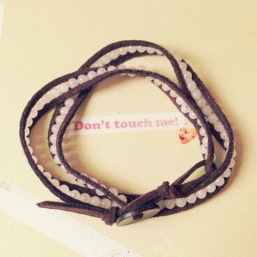 ローズクォーツ。(ラップ2〜3連ブレス)