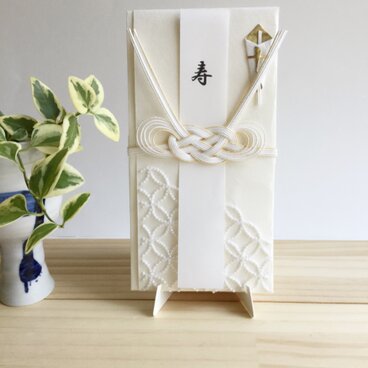 ビーズ刺繍のご祝儀袋　七宝