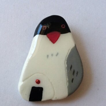 小鳥 おにぎり 粘土ブローチ