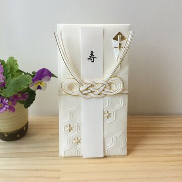 ビーズ刺繍ご祝儀袋 花亀甲