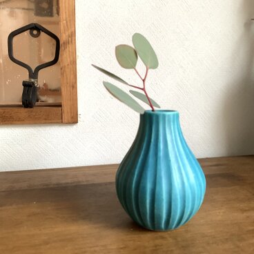 aちいさい花瓶　ターコイズブルー