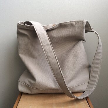 ■ nori. 帆布2wayバッグ　ライトグレー/ベージュ