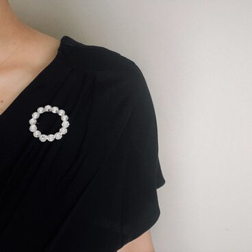 お出かけブローチ／クリスタル