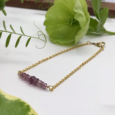 バイオレットスピネルのブレスレット