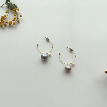 淡水パールのピアス