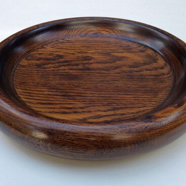 ナラの丸トレイ #552