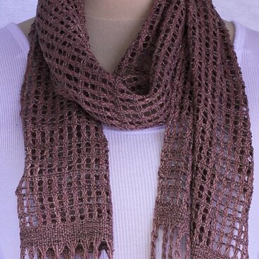 【No.254】草木染めストール(絹100％）