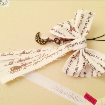 お月様とリボン(キーホルダー)