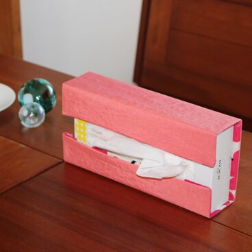 ティッシュケース・マグネット式☆味わいのあるナチュラルなシワ感の撥水加工布