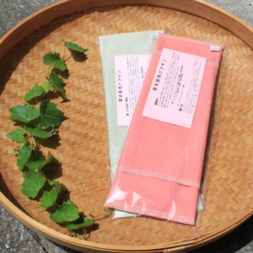 布ナプキンLサイズ　草木染（茜染め）冷え取り　暖か　経血コントロールにお勧め！