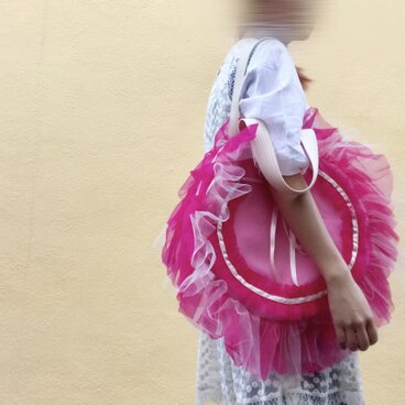 ふりふりモンスターbag-PINK-