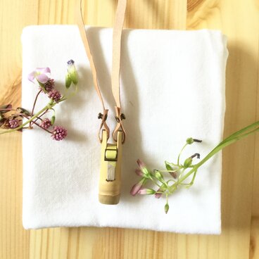 【素竹アクセサリー】 StTICK    Bamboo × combi Belt　イエロー×アイボリー