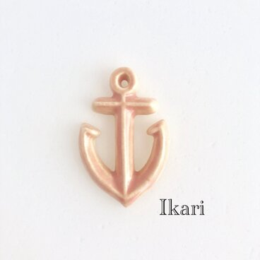 Ikari コーラルピンク : 陶器 : ブローチ