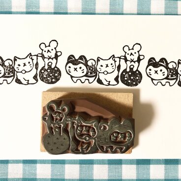 繋げて楽しむ民芸品はんこ②