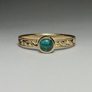 K10グランディディエライト オリジナル彫り リング