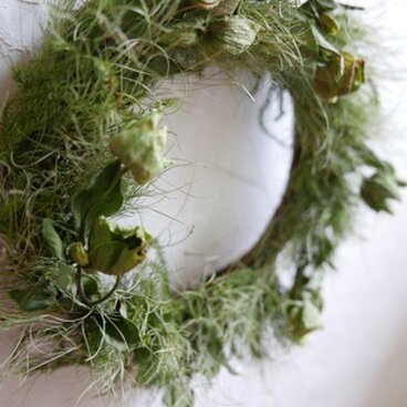 ＜ドライフラワー＞クリスマスローズのリース