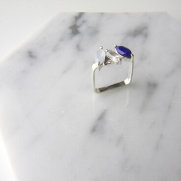 マーキスカットラピスラズリリング/Marquise cut ring