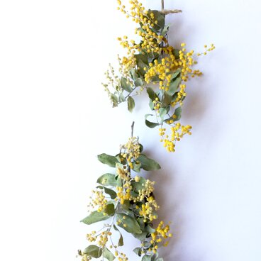 2点セット ミモザのドライフラワースワッグ