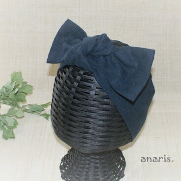 【リボン】ヘアバンド★リネン・ターバン