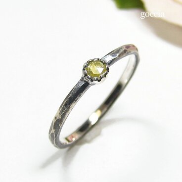 ローズカットダイヤモンドのシルバーリング！（A1030）