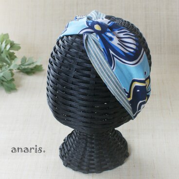 【ボタニカル・ブルー】クロスターバン★ヘアバンド