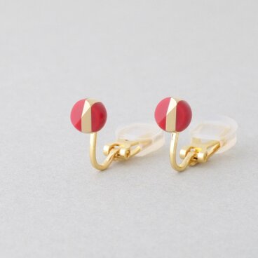 だるまイヤリング RED