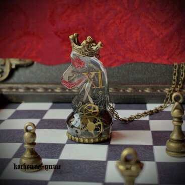 +受注製作+『knight/黒』ネックレス