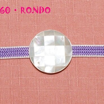 【再販】帯留 ★ 「純白の月」 天然貝