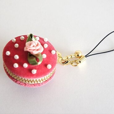 マカロンのアクセサリーケース（ピンク）