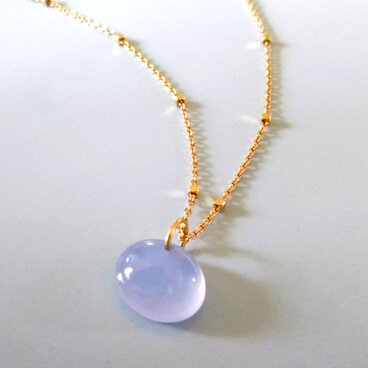 K18 ナミビア産ブルーカルセドニー キャンディチャーム