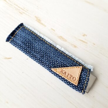 【名入れ】割れない鏡＊藍染デニムケース付