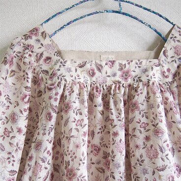 【受注製作】リバティ マッサード pt. スクエアネック ブラウス