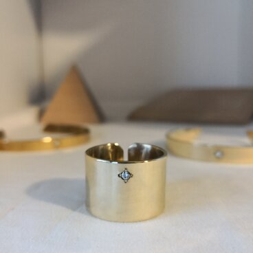 ダイヤ×モダンクラシカルリング【受注制作】7日以内発送