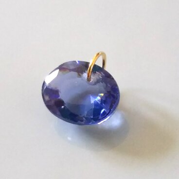 K18 大粒タンザナイト ネックレス チャーム