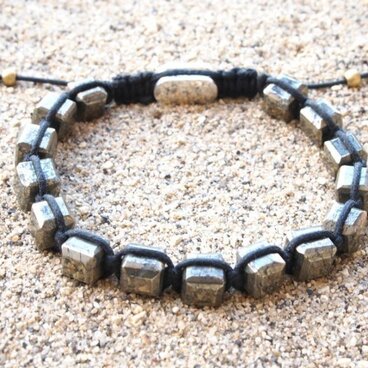 Men's パイライトキューブ ブレスレット