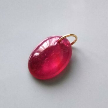 K18   大粒モザンピーク産 天然ルビー ネックレス チャーム