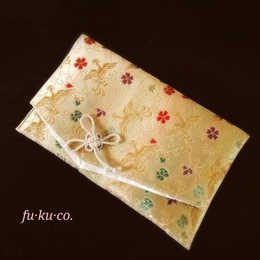 金襴 fu·ku·co. 御朱印帳ケース　Mサイズ　袱紗兼用　鳳凰柄