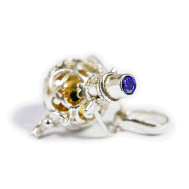 •✼送料無料✼•アメジストのガムランボール/SILVER/2月誕生石 ༺揺らすとシャラン♪癒しの音色•*•ヒーリングペンダント༻