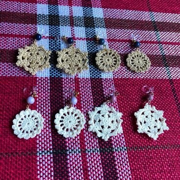 【オーダー品】かぎ針編みのイヤリング