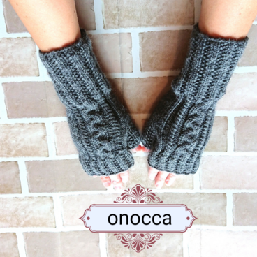 ●ハンドウォーマー*チャコールグレー*ウール100%